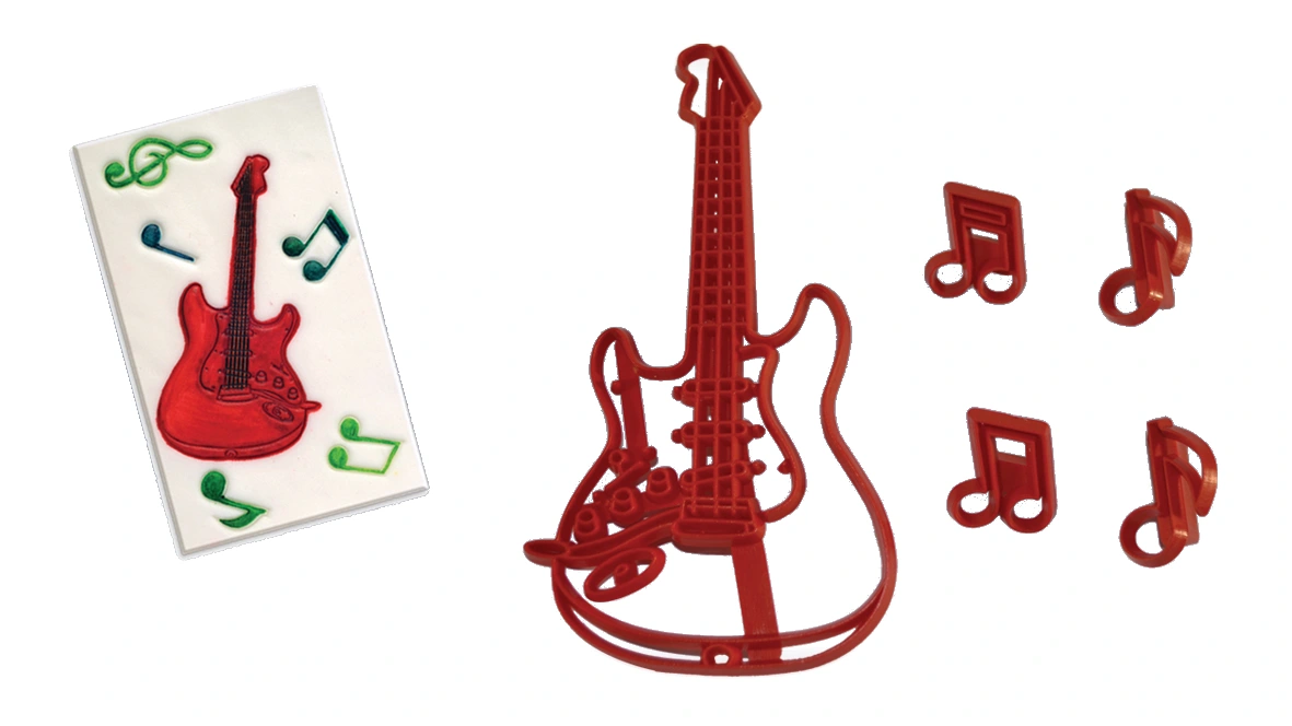 3655 Resim İşi Klişe Gitar Set - Toptan Kalıplar ve Baskı/Kaşeler İmalatı | Arsiva
