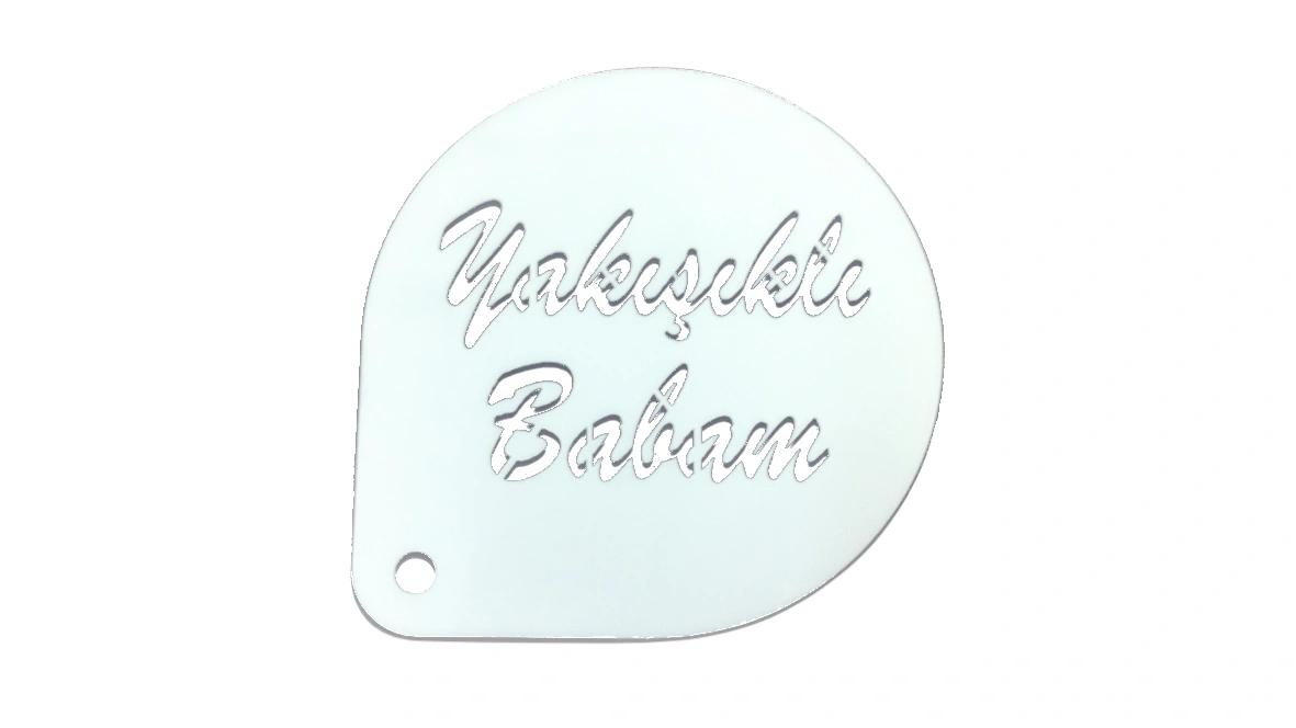 6112 Pasta Şablonu Yakışıklı Babam - Toptan Dekor Hamur Şablonları İmalatı | Arsiva