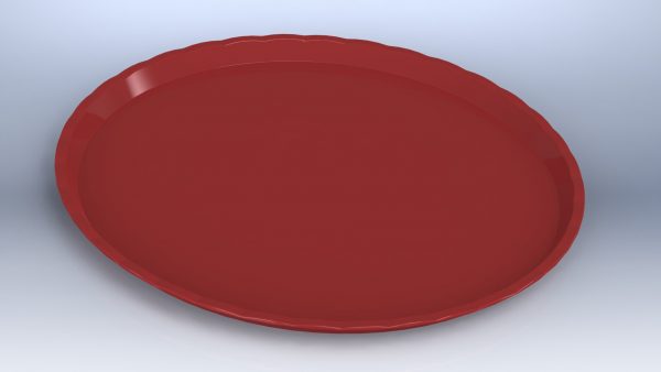1006 Kırmızı Kırılmaz Teşhir Tepsisi 35cm